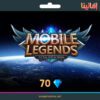 70 جوهرة  | موبايل ليجيندز: بانغ بانغ   Mobile Legends  Bang Bang